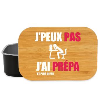 J'peux pas j'ai prépa - Boîte à goûter - noir - Devant