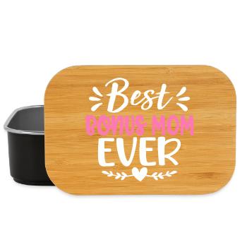 Meilleure Typographie Rose de Maman Jamais - Boîte à goûter - noir - Devant