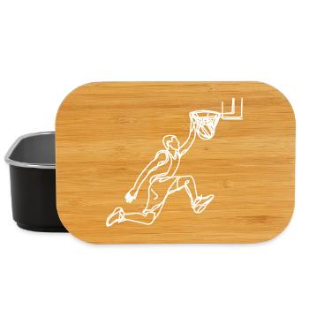 Basketball Coach Drawing - Lunch Box - black - Front