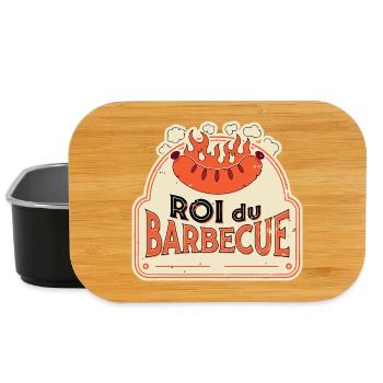 Roi du Barbecue Vintage - Boîte à goûter - noir - Devant