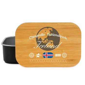 Thingvellir Nationalpark Island Streetwear - Lunch Box - Schwarz - Vorne