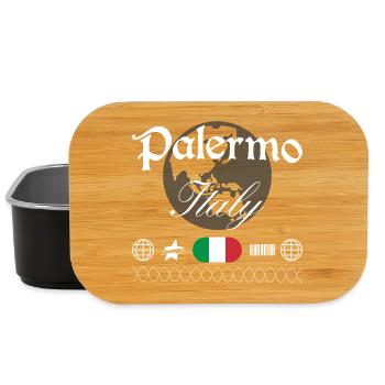 Palermo Italien Streetwear Reise Souvenir - Lunch Box - Schwarz - Vorne