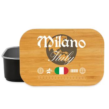 Mailand Italien Streetwear Reise Souvenir - Lunch Box - Schwarz - Vorne