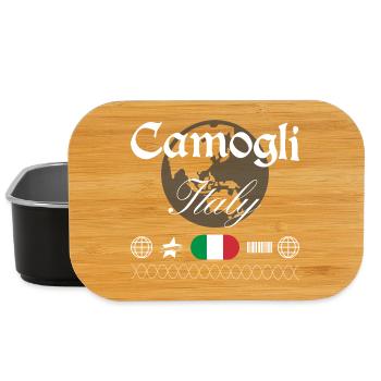 Camogli Italien Streetwear Reise Souvenir - Lunch Box - Schwarz - Vorne