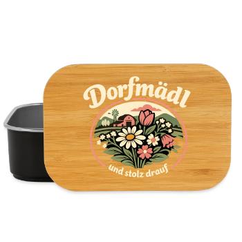 Dorfmädl und stolz drauf - Lunch Box - Schwarz - Vorne