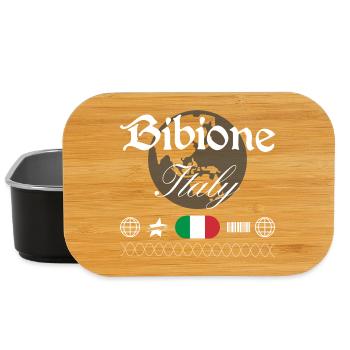 Bibione Italien Streetwear Reise Souvenir - Lunch Box - Schwarz - Vorne