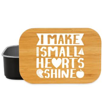 Preschool Teacher Small Hearts Shine Daycare - Lunch Box - black - Front