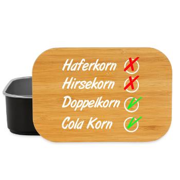 Doppelkorn , Cola Korn , Party - Lunch Box - Schwarz - Vorne