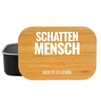 Schattenmensch zu 100% Hier ist es schön - Lunch Box - Schwarz - Vorne