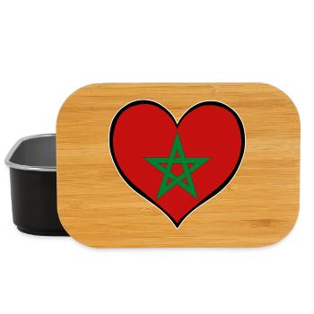 Drapeau du Cœur du Maroc - Boîte à goûter - noir - Devant