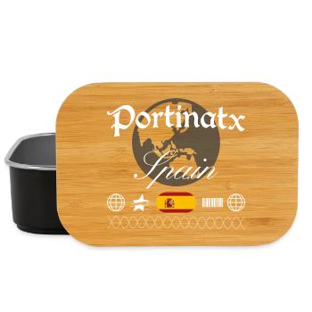 Portinatx Spanien Streetwear Reise Souvenir - Lunch Box - Schwarz - Vorne