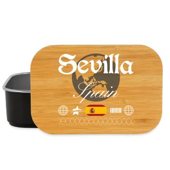 Seville Spain Streetwear Travel Souvenir - Lunch Box - black - Front