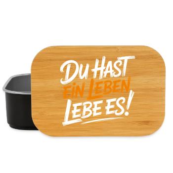 Lebe dein Leben - Lunch Box - Schwarz - Vorne