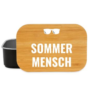 Sommermensch – Schlichtes Statement - Lunch Box - Schwarz - Vorne