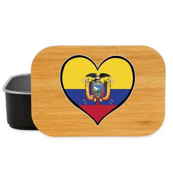 Ecuador Herzflagge - Lunch Box - Schwarz - Vorne