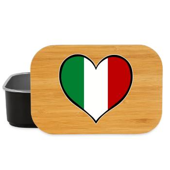 Drapeau du cœur de l’Italie - Boîte à goûter - noir - Devant