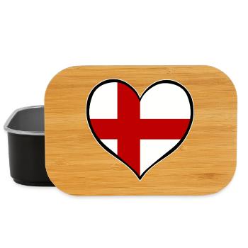 Drapeau du cœur anglais - Boîte à goûter - noir - Devant