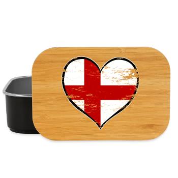 Drapeau du cœur anglais utilisé - Boîte à goûter - noir - Devant