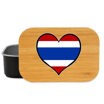 Drapeau du cœur de Thaïlande - Boîte à goûter - noir - Devant