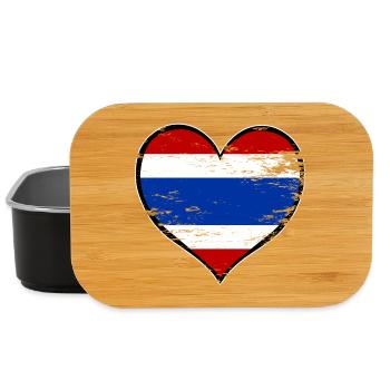 Drapeau du cœur de Thaïlande utilisé - Boîte à goûter - noir - Devant