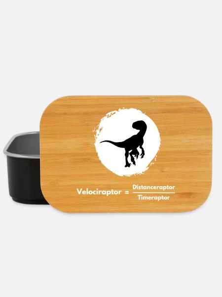 Lustiger Velociraptor-Gleichung Mathematik-Wissenschafts-Nerd Geek - Lunch Box - Schwarz