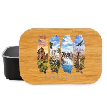 Paraguay Vacation Travel – South America Culture Motif - Lunch Box - black - Front