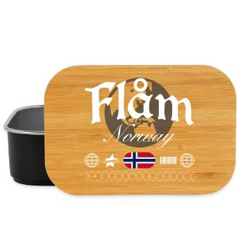 Souvenir de voyage Flåm Norway Streetwear - Boîte à goûter - noir - Devant