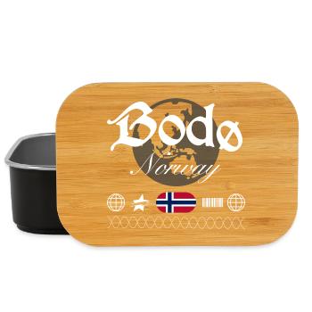 Bodø Norway Streetwear Travel Souvenir - Lunch Box - black - Front