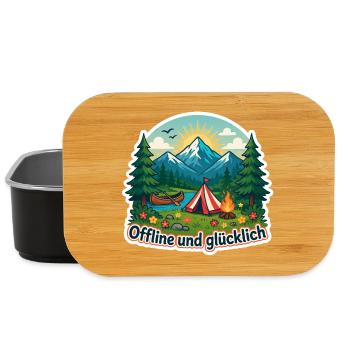 Offline glücklich - Lunch Box - Schwarz - Vorne