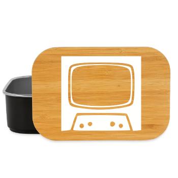 Retro Vintage TV 80s 90s Gift - Lunch Box - black - Front