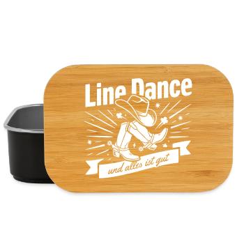 Line Dance Boots Spruch - Lunch Box - Schwarz - Vorne