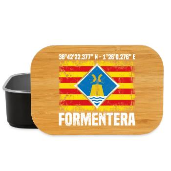Formentera Koordinaten - Lunch Box - Schwarz - Vorne