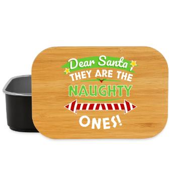 Dear Santa Naughty Ones Tee - Lunch Box - black - Front