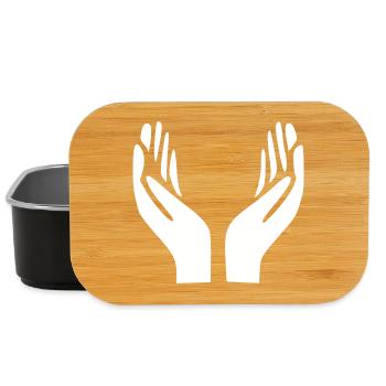 Open Hands Gesture - Lunch Box - black - Front