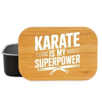 Le karaté est mon super-pouvoir - Boîte à goûter - noir - Devant
