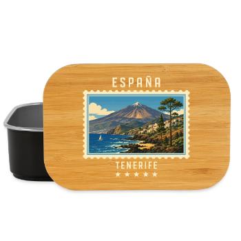 Spanien Teneriffa Vintage Reisemarke - Lunch Box - Schwarz - Vorne