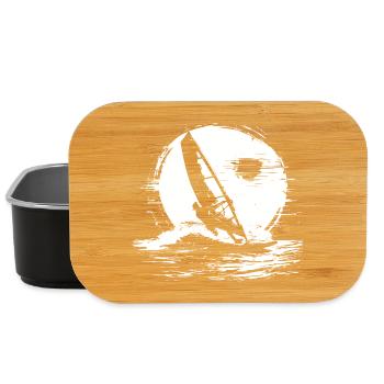 Windsurfing Sketch - Lunch Box - black - Front