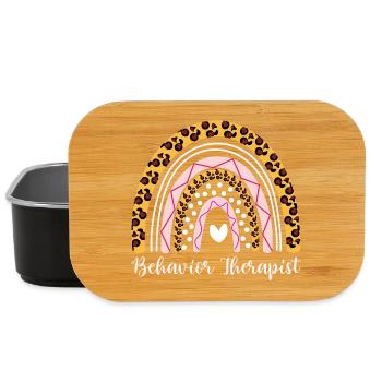 Behavioral Therapist Boho Rainbow Behavior Tech - Lunch Box - black - Front