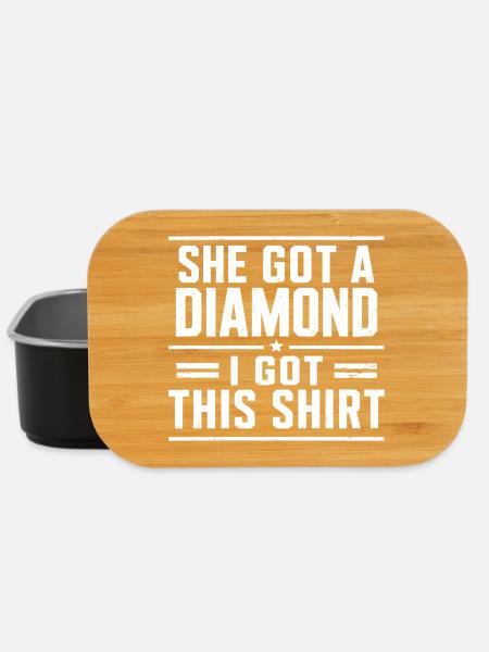 Diamant-Hochzeitshumor und lustige Hochzeit - Lunch Box - Schwarz