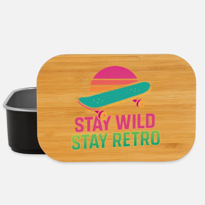 Stay Wild Retro Skate - Lunch Box - Schwarz