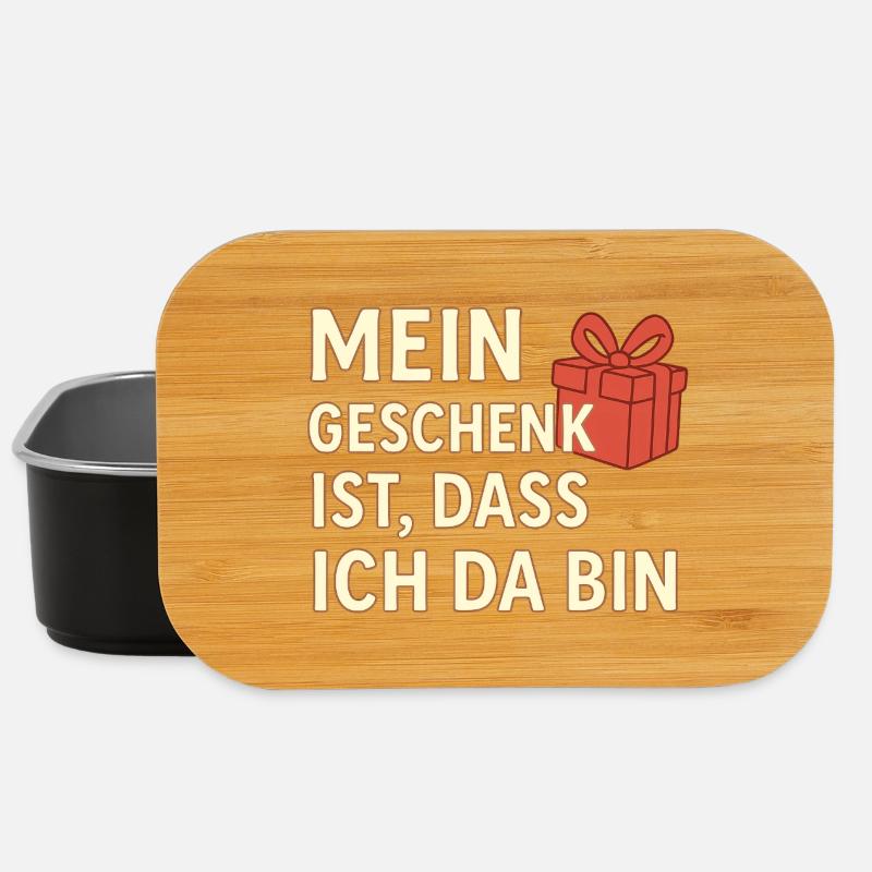 My gift is that I'm here – Christmas - Lunch Box - black