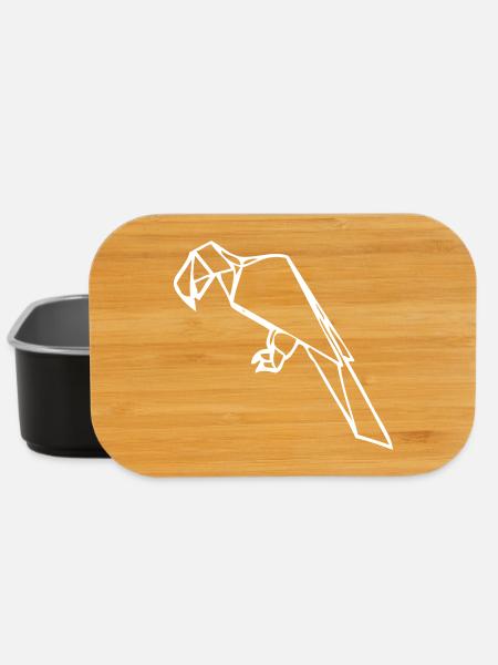 Ara | Papagei | Origami - Lunch Box - Schwarz