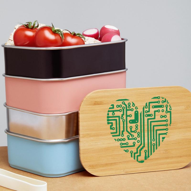 Computer Heart Lunch Box