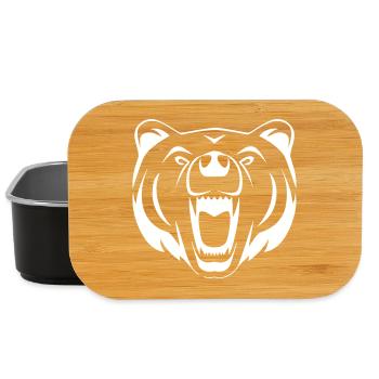 An angry bear - Lunch Box - black - Front