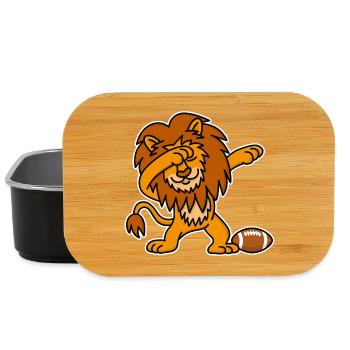 Dab dabbing lion rugby American football lions - Lunch Box - Schwarz - Vorne