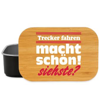 Traktor , Trecker , LandmaschineTrecker fahren(25) - Lunch Box - Schwarz - Vorne