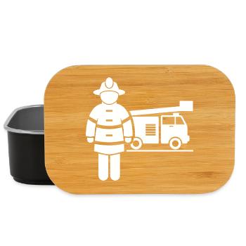 Firefighter Floriansjünger firefighters - Lunch Box - black - Front