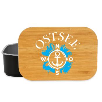 baltic sea symbol sea idea anchor compass north east - Lunch Box - black - Front