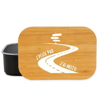 moto, moto sport, moto humour - Boîte à goûter - noir - Devant