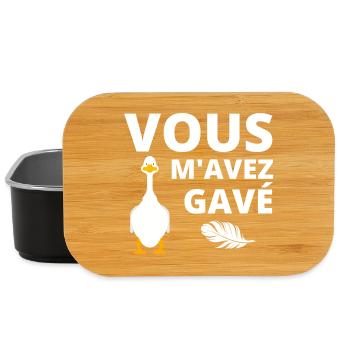 canard, foie gras, sud ouest - Boîte à goûter - noir - Devant